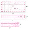 Quilting Rulers,8 Quilting Rulers and Templates(3.5"x3.5",5"x5",8"x8",10"x10",12.5"x12.5",6.5"x12",2"x12",3"x9")