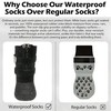 Phaechild Anti Slip Dog Socks Boots with Zipper,Waterproof Dog Shoes