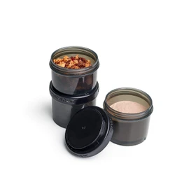 Smartshake Revivie Bottle Shaker Cup Storage - 3 Set with Total Capacity 450 ml, Black