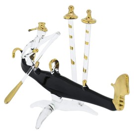 GlassOfVenice Murano Glass Flat Gondola with Gondolier