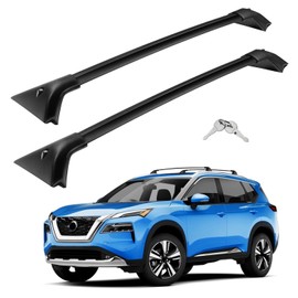 260Lbs Roof Rack Cross Bars Fit for 2021-2025 Nissan Rogue SV/SL/Platinum with Flush Roof Rails, Heavy-Duty Aluminum Crossbars, Sunroof Compatible, Easy Installation Cargo Accessories