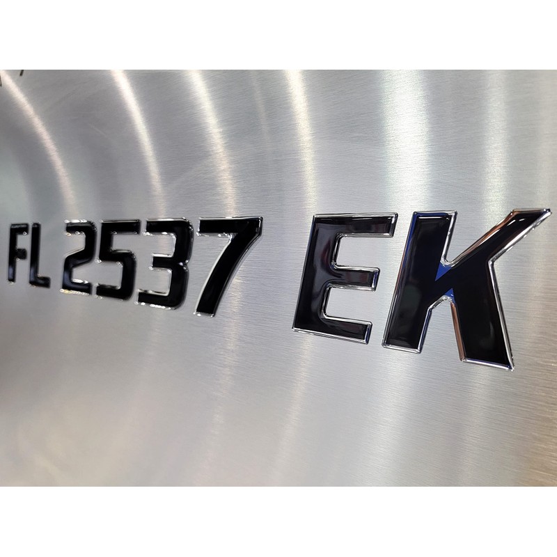 Domed 3D Boat Registration Numbers and Letters Sport Series (Black