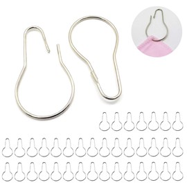 Fermore Curtain Rings Shower Curtain Hooks 40 Pcs Stainless Steel Easy to Install Chrome Plated
