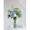 Buart 3PCS Long Stem Big Size Flowers Artificial Silk Hydrangea