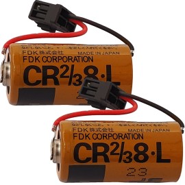 Battery 2X CR2/38.L 3V 2000 mAh Battery for Fuji FDK CR2/3 8.L 3V PLC Battery ER17/33