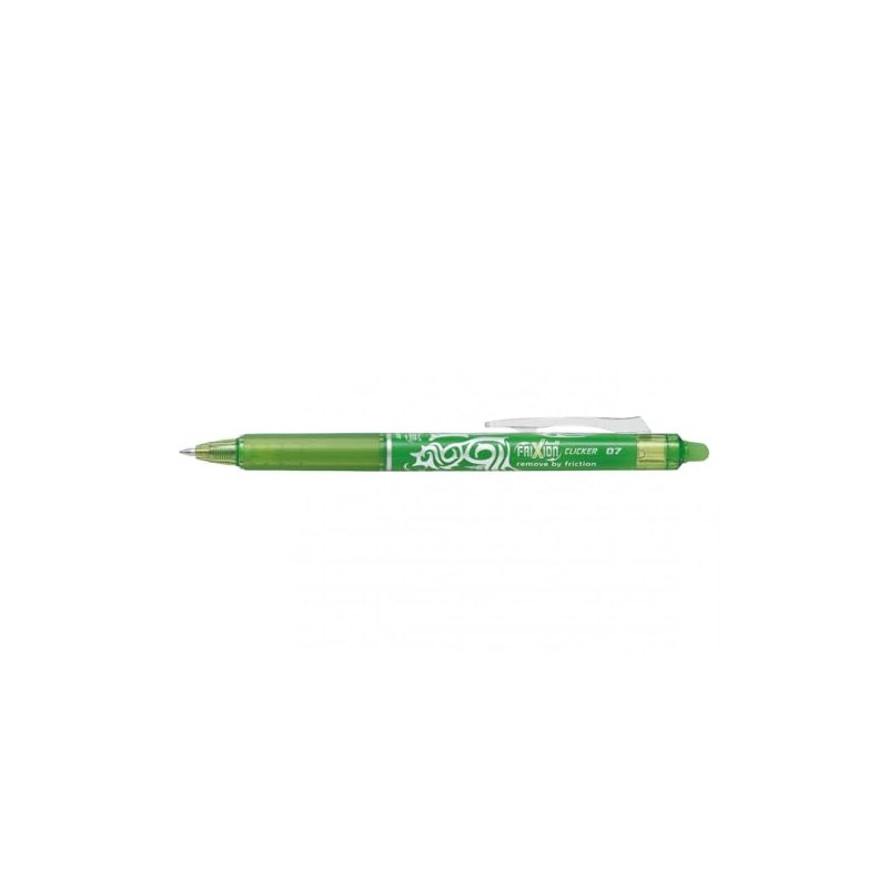 Pilot FriXion Clicker 07 Erasable Retractable Pen Light Green Ink