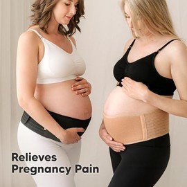 KeaBabies - Banda de maternidad para el embarazo, cinturón de apoyo para el vientre suave y transpirable, bandas de apoyo pélvico, correa de abdomen para pantalones, soporte para la espalda para