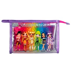 Rainbow High - Set of 2 Envelopes, Beauty, Clutch Bag with Zip, Ideal for Organising Small Items - 22 x 15 x 7.5 cm, Multicoloured, Taglia Unica, Casual, multicoloured, casual