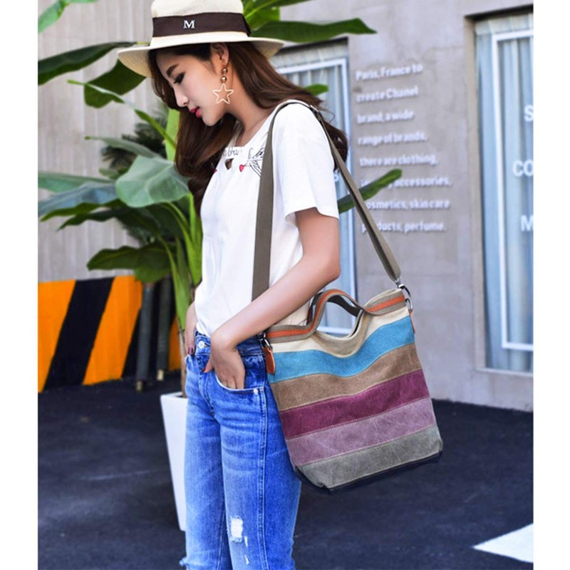 ABLE Cavans Shoulder Bag Casual Messenger Crossbody Bags, 5-canvas Multicolor,