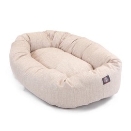 Majestic Pet 40 Inch Bagel Calming Dog Bed Washable – Cozy Soft Round Dog Bed with Spine Support for Dogs to Rest Their Head - Fluffy Donut Dog Bed 40x29x9 (Inch) - Round Pet Bed Large – Pink
