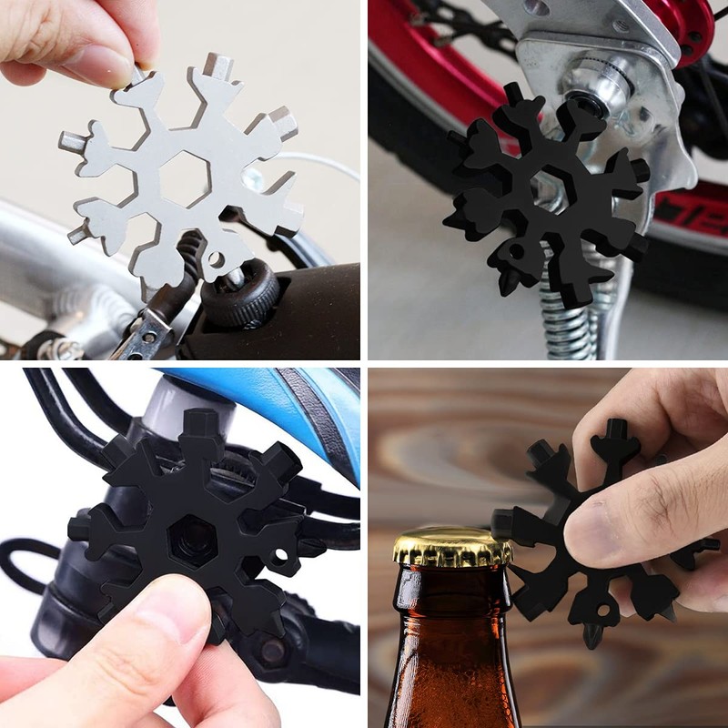 Hinshark, 18-in-1 snowflakes multi-tool, a gift for men, gadgets, cool