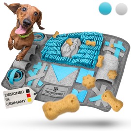 DOGPARENTS® Sniffing Rug for Dogs Large & Small [12 Hidings] Dog Activity Extra Robust Sniffing Rug Dog & Sniffing Rug Cat - Sniffing Mat Dog [Dog Sniffing Rug] Blue