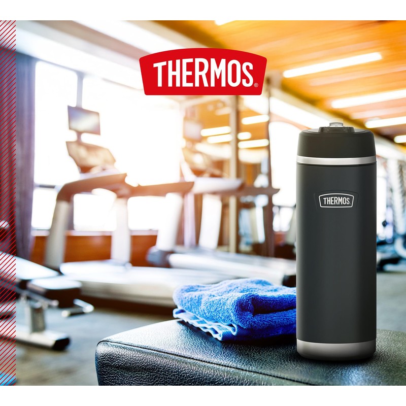 Thermos ICON Insulated Drinking Bottle with Straw, 0.71 L, Graphite