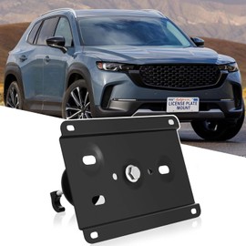 No Drill Front Grille License Plate Frames License Plate Mount Bracket Holder Relocator Compatible with Mazda CX-50 2023-2024