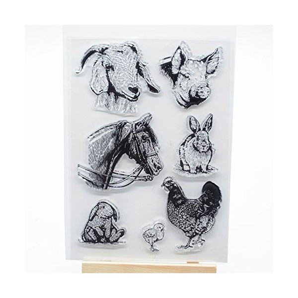 Welcome to Joyful Home 1pc Pig Sheep Horse Clear Stamp