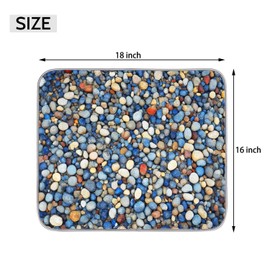 Dish Drying Mats for Kitchen - Super Absorbent Dish Dryer Mat for Countertops Microfiber Dishes Drainer Pad Hide Stain Draining Rack Mat Gadgets for Easy Clean Multi-Use 16"x18",Colorful Stone
