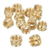 sourcing map 26 Pcs Threaded Inserts, M6 Brass Heat Set