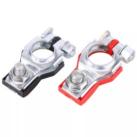 Unbranded 2PCS Car Battery Terminal Clamp Connectors Positive Negative Release Disconnect