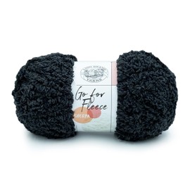 Lion Brand Yarn Go for Fleece Sherpa Jumbo Yarn for Knitting, Crocheting, and Crafting, 1 Pack, Slate