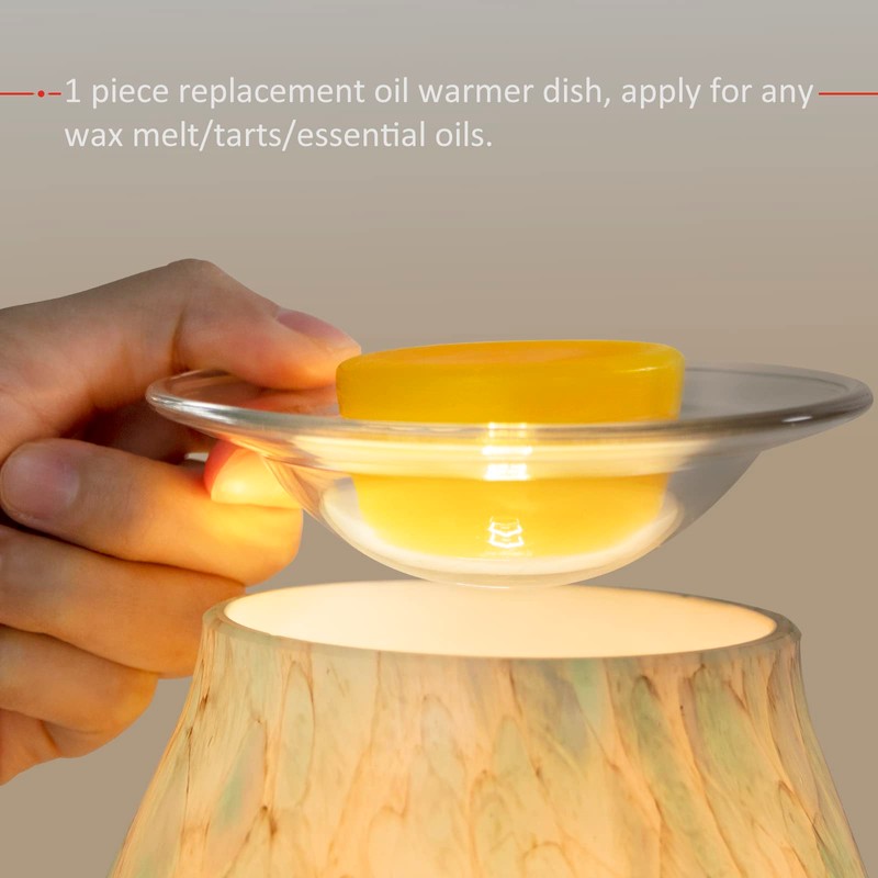 EQUSUPRO 4" Replacement Glass Round Dish Bowl for Oil Wax