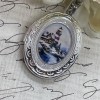 Fancy Fox Boutique Silver Lighthouse Nautical Beach Locket Necklace Pendant