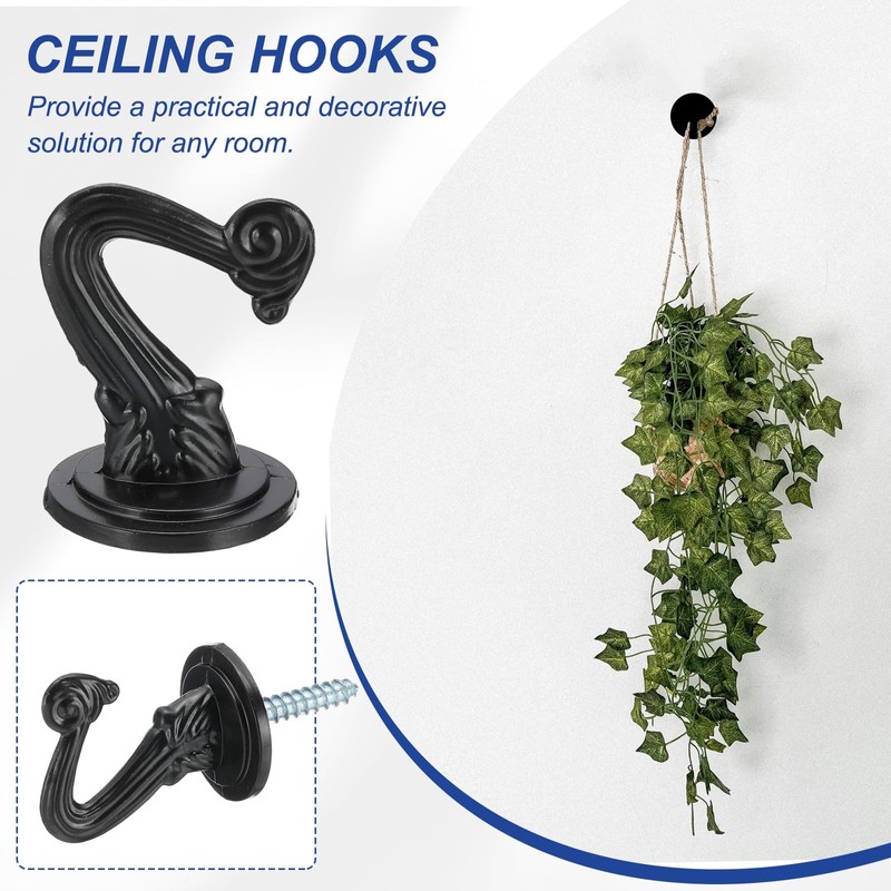 PATIKIL Swag Hooks, 4 Pcs Heavy Duty Ceiling Hooks with