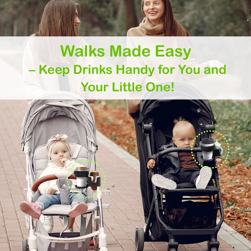 Lusinus Stroller Cup Holder Compatible with YOYO/YOYO2/YOYO3 – 2-in-1 Adjustable