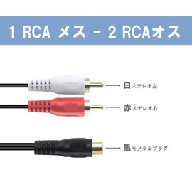 VCELINK RCA Splitter Cable, 1RCA Female to 2RCA Male Video Audio Y Type RCA Audio Cable Video Splitter Cord 20cm 2pcs