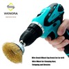 WENORA Wire Brush for Drill, 9 Pcs Brass Wire Wheel