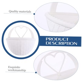 FUNOMOCYA 2pcs Wall-Mounted Flower Baskets Simulated Rattan Decor for Faux Plants Lightweight and Hanging Wall Flower Holder for Beautiful Decoration