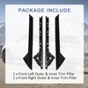 A-Pillar Molding Trim Kit Outer and Inner Trim Set Replacement