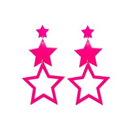 Neon Dress Earrings for Women 80s 90s Retro Party Outfit Rave Costume Glow Accessories Nightclub Fashion