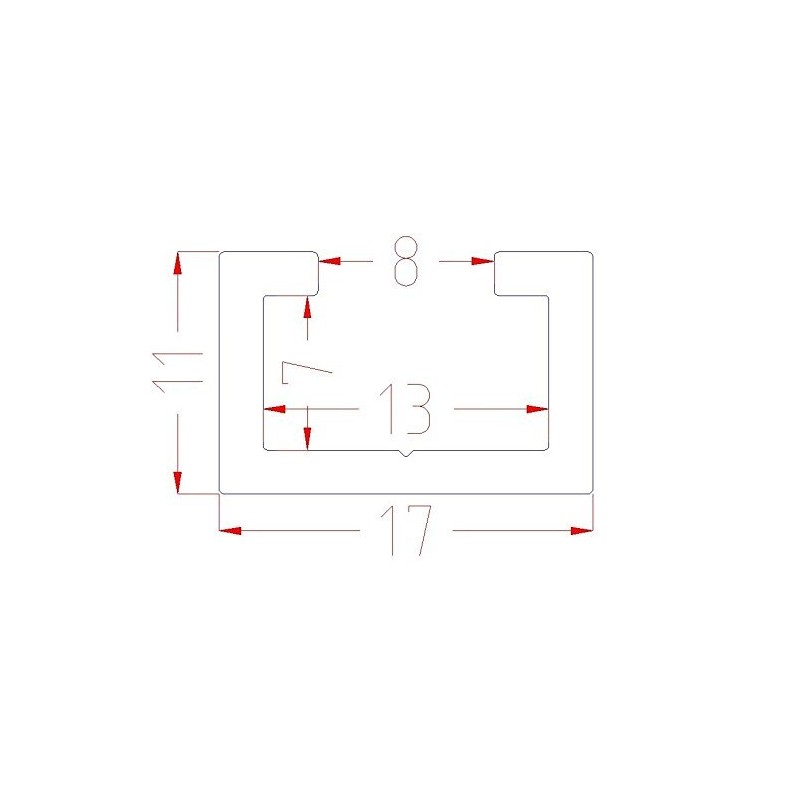 Set of 4 Aluminium C-Profile Black Edition 1 m Suitable