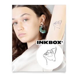 Inkbox Temporary Tattoos, Semi-Permanent Tattoo, One Premium Easy Long Lasting, Water-Resistant Temp Tattoo with For Now Ink - Lasts 1-2 Weeks, Space for Yourself, 3 x 3 in