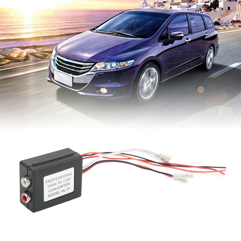 2 Channel Car Speaker to RCA Line Output Converter High