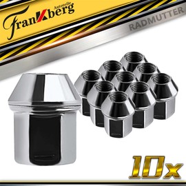 Frankberg 10x Wheel Nuts Front Rear Compatible with Discovery Sport L550 Freelander 2 FA L359 LF R.a.n.g.e R.o.v.e.r Evoque L538 2006-2024 LR001381