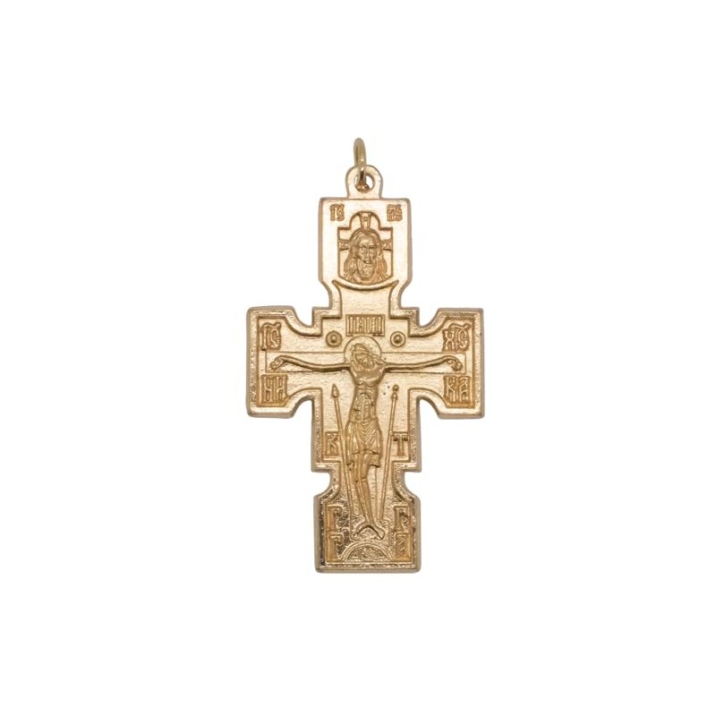 Venerare Gold-Tone Orthodox Crucifix, 2.2L" x 1.3W"
