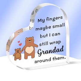 AMZQ Gifts for Grandad Fathers Day Christmas Birthday Acrylic Plaque Keepsake from Grandchildren
