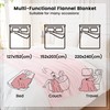 LINENOVA Fleece Throw Blanket for Couch, Sofa, Bed, Soft Lightweight