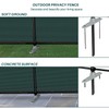 Bynbbur 5'x24' Green Outdoor Divider Privacy Fence with Iron Poles