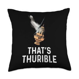 Thurible Traditional Latin Mass Catholic Throw Pillow