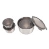 4Pcs Stainless Steel Preservation Box Large Capacity Round Food Storage