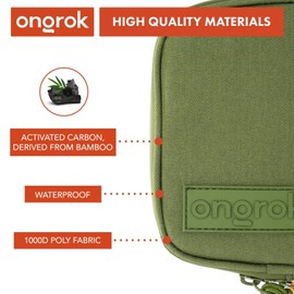 ONGROK Wallet with Carbon Filtration, Small, Medium and Large, Locking Bag with Water Proof Zipper (Small | 4x6)