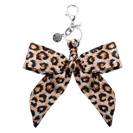 Leopard Bow Keychain for Handbag Purse Animal Leopard Print Bow Accessories for Girls Women Leopard Lovers Birthday Gifts for Best Friend Bestie Cute Leopard Keychain Accessories for Car Key Chain