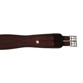 Horse Fare Products PVC Contoured English Girth with Double Elastic (Brown, 58")