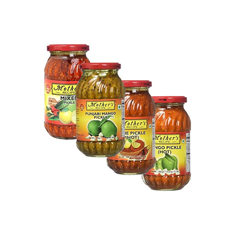 Mother's Recipe - Pickle Combo 4in1 (Mixed, Punjabi Mango, Lime