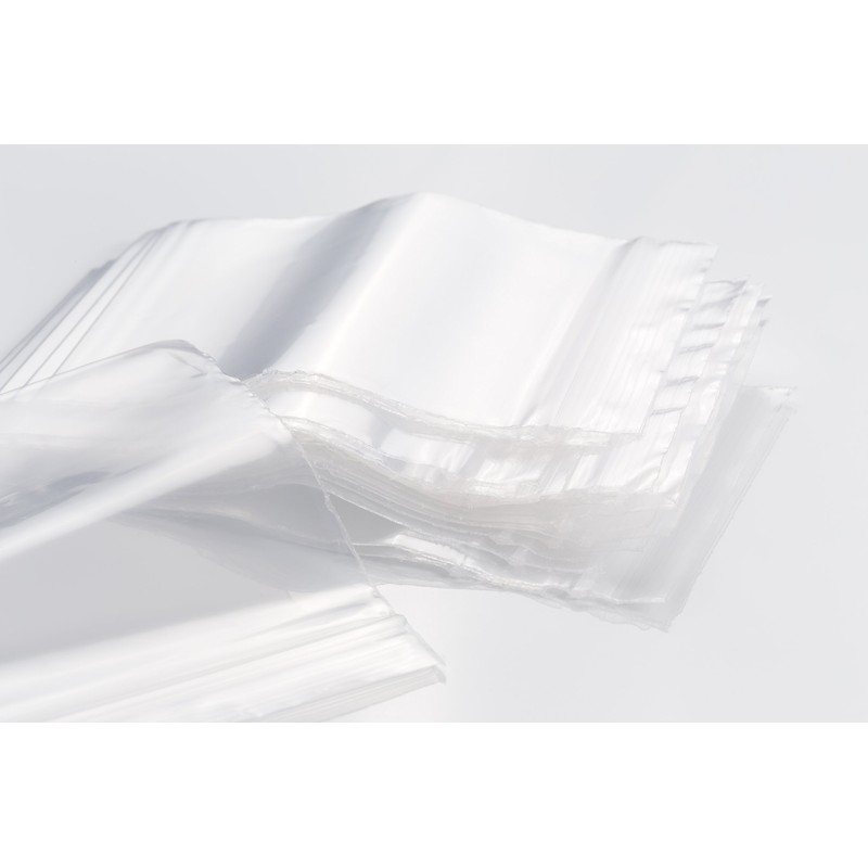 Clear Zip Bags - Pack of 100 - Thickness 50