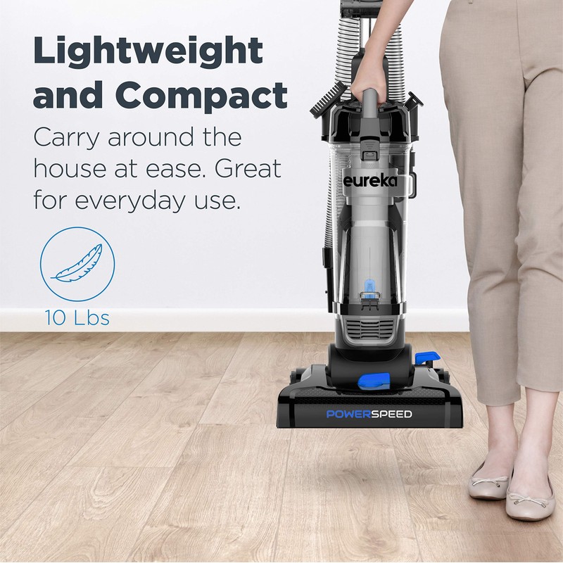 Eureka PowerSpeed Lightweight Upright Vacuum Cleaner for Carpet and Hard