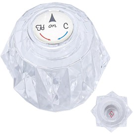 Faucet Handle Replacement for Delta Faucet RP2391 Single Clear Handle Kit, Bathtub Knob Replacement, Only Fits for Delta 600 Series Tub/Shower Faucets, Knob Handle Kit with Button and Set Screw