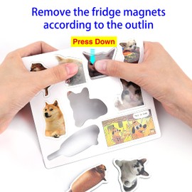 GTOTd Cat Meme Magnet (9 Pack) Gifts Merch Meme Decorations Funny Magnet Bumper Sticker Sticker Fridge Metal Magnet Flexible Reusable Magnetic Decor Teens